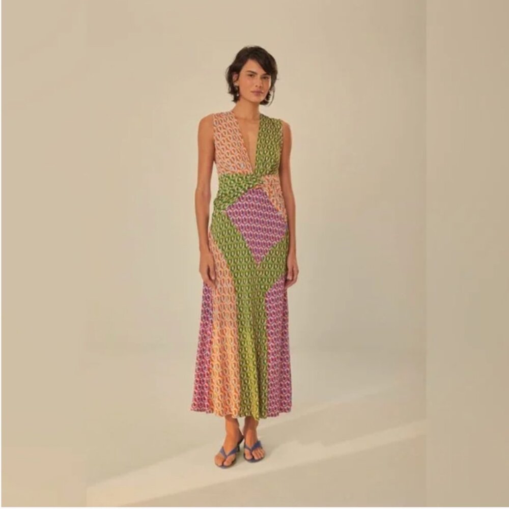 Farm Rio Mixed Cashew Knot Dress - NWT